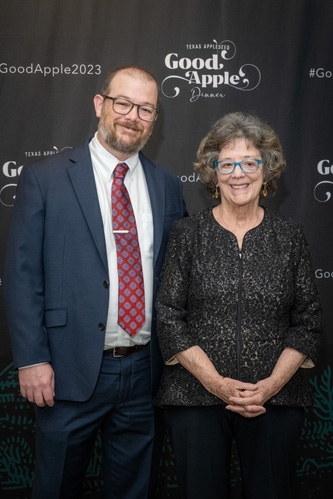 Doran Sauer and Judy Doran attend the 2023 Good Apple Dinner.