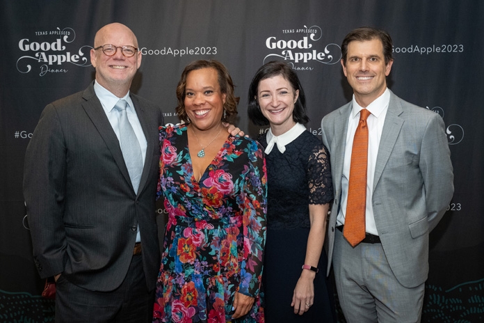 Four guests attend the 2023 Good Apple Dinner.