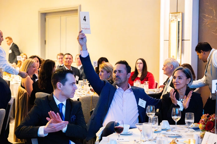 People attending the Good Apple Dinner