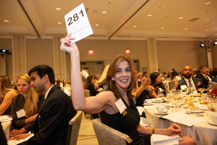 People attending the Good Apple Dinner